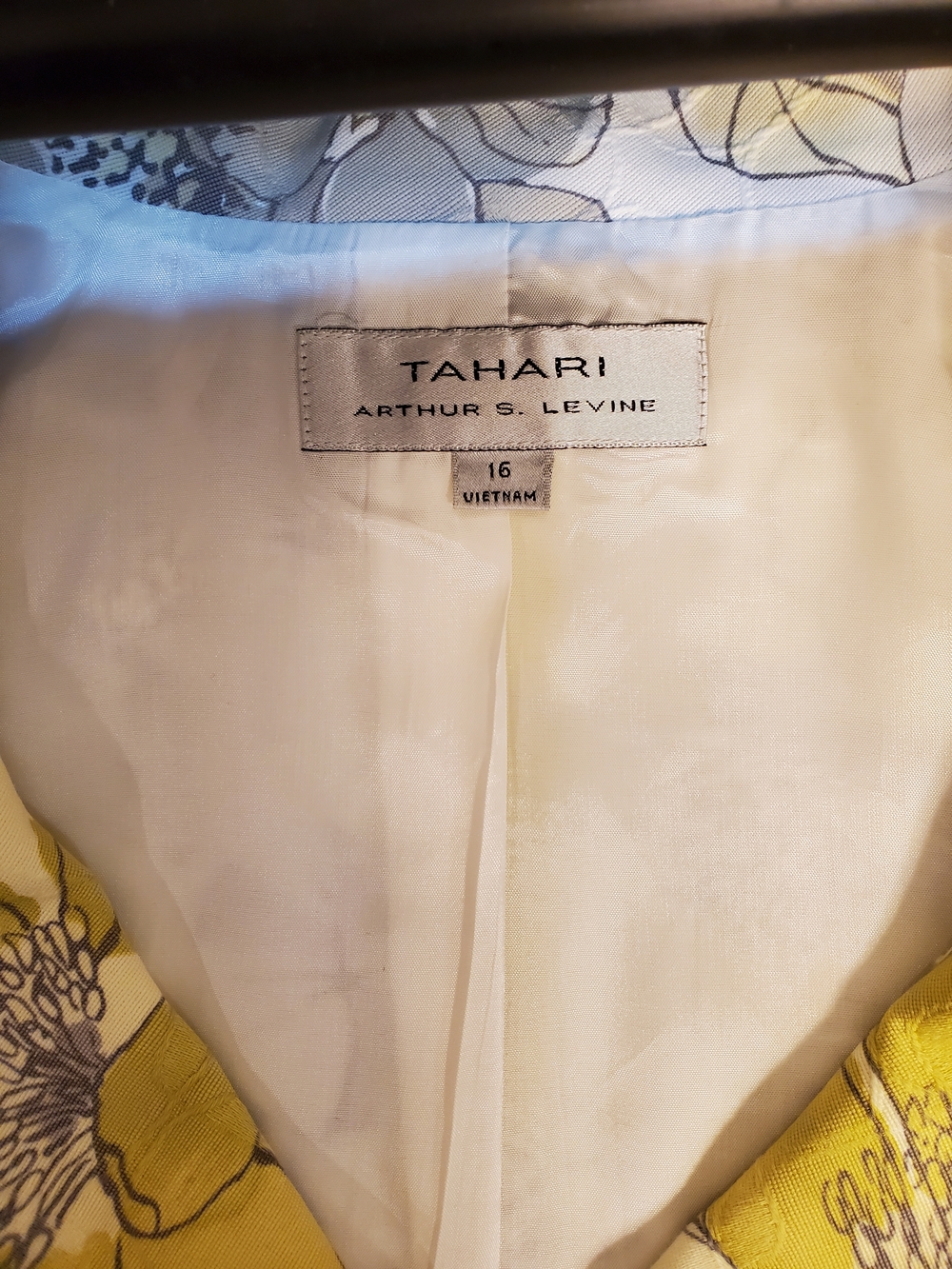 Tahari Green and Gray Floral Midi Jacket & Skirt Set - Picture 7 of 16